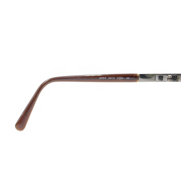 Persol 2079-S 513/48 Gunmetal Silver Brown Sunglasses Gray Lens 54-18 135 Italy - Picture 10 of 12